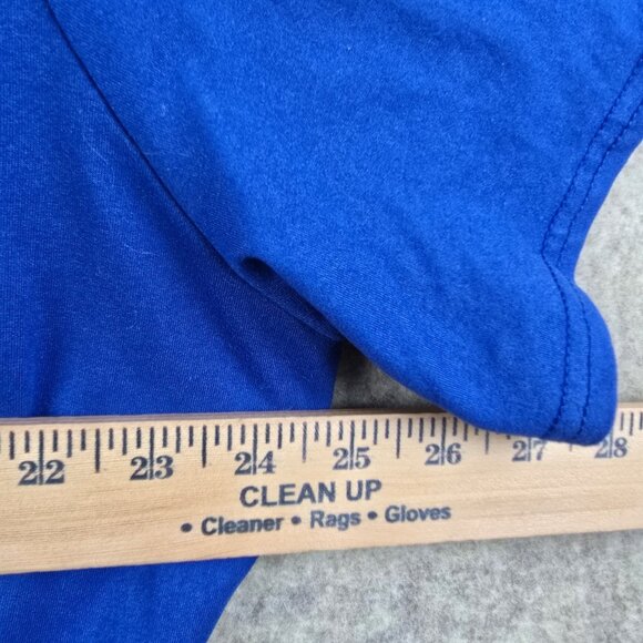 Royal Blue Short Sleeve 5XL Empire Waist Pocketed Midi Dress - Picture 6 of 8